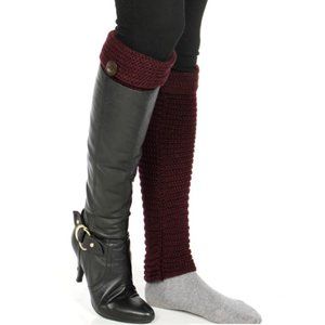 Knit Long Leg Warmers - Purple